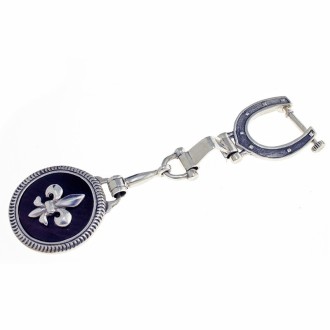 Fleur de lis sterling silver keychain |El Boyero