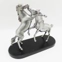 Two horses fight pewter plated statuette |El Boyero