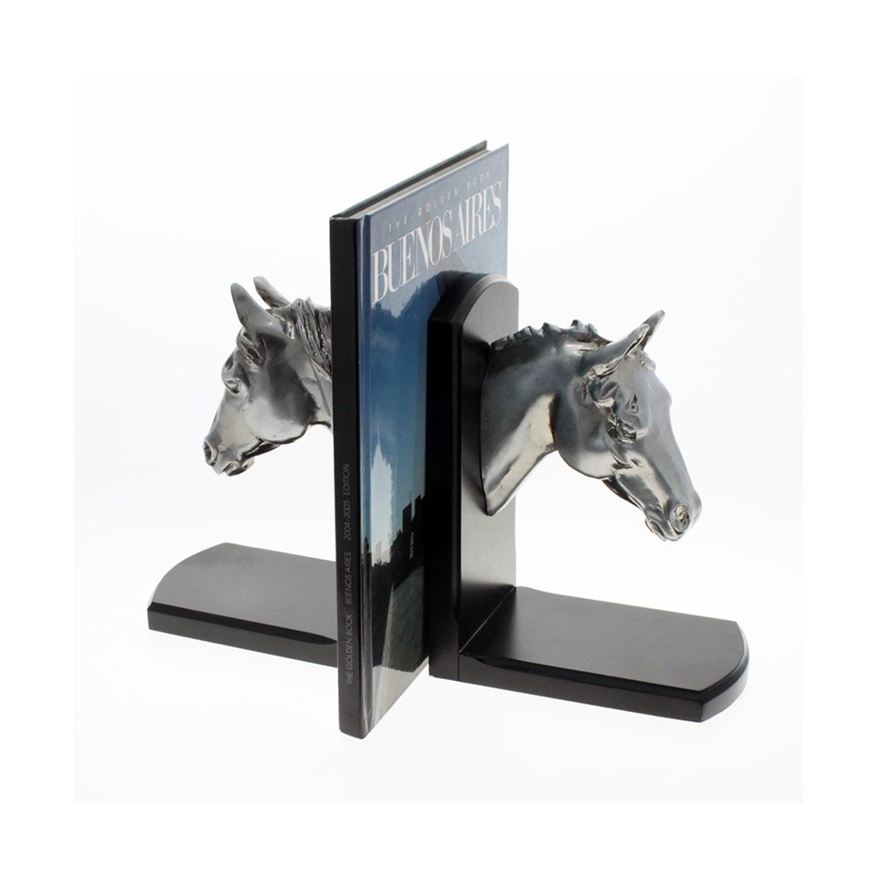 Bookend horse head pewter plated  statuettes |El Boyero