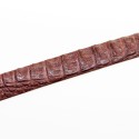 Black crocodile leather belt