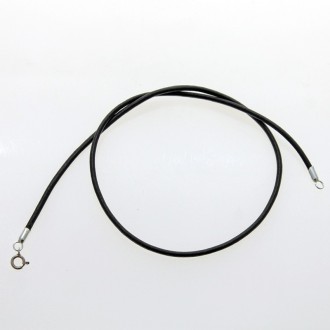 Leather and sterling silver necklace