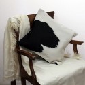 Cowhide black and white cushion case