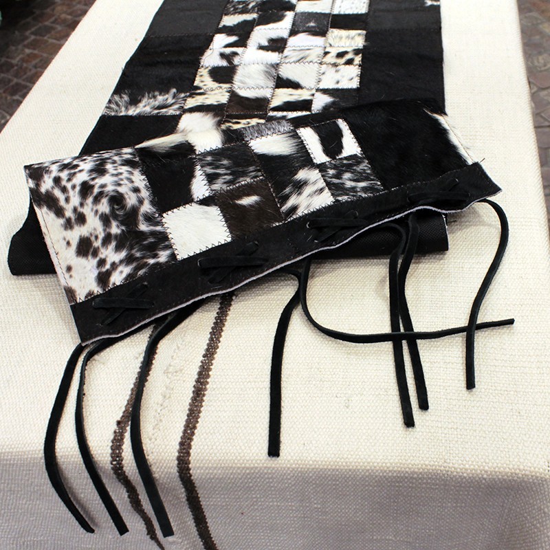 black and white striped table mats