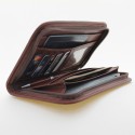 Cow leather travel organizer wallet