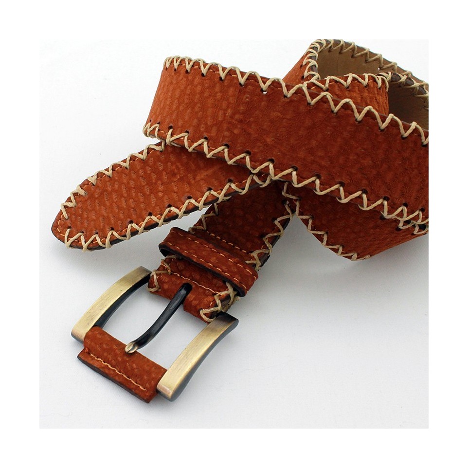 Cinturon artesanal cuero carpincho |El Boyero